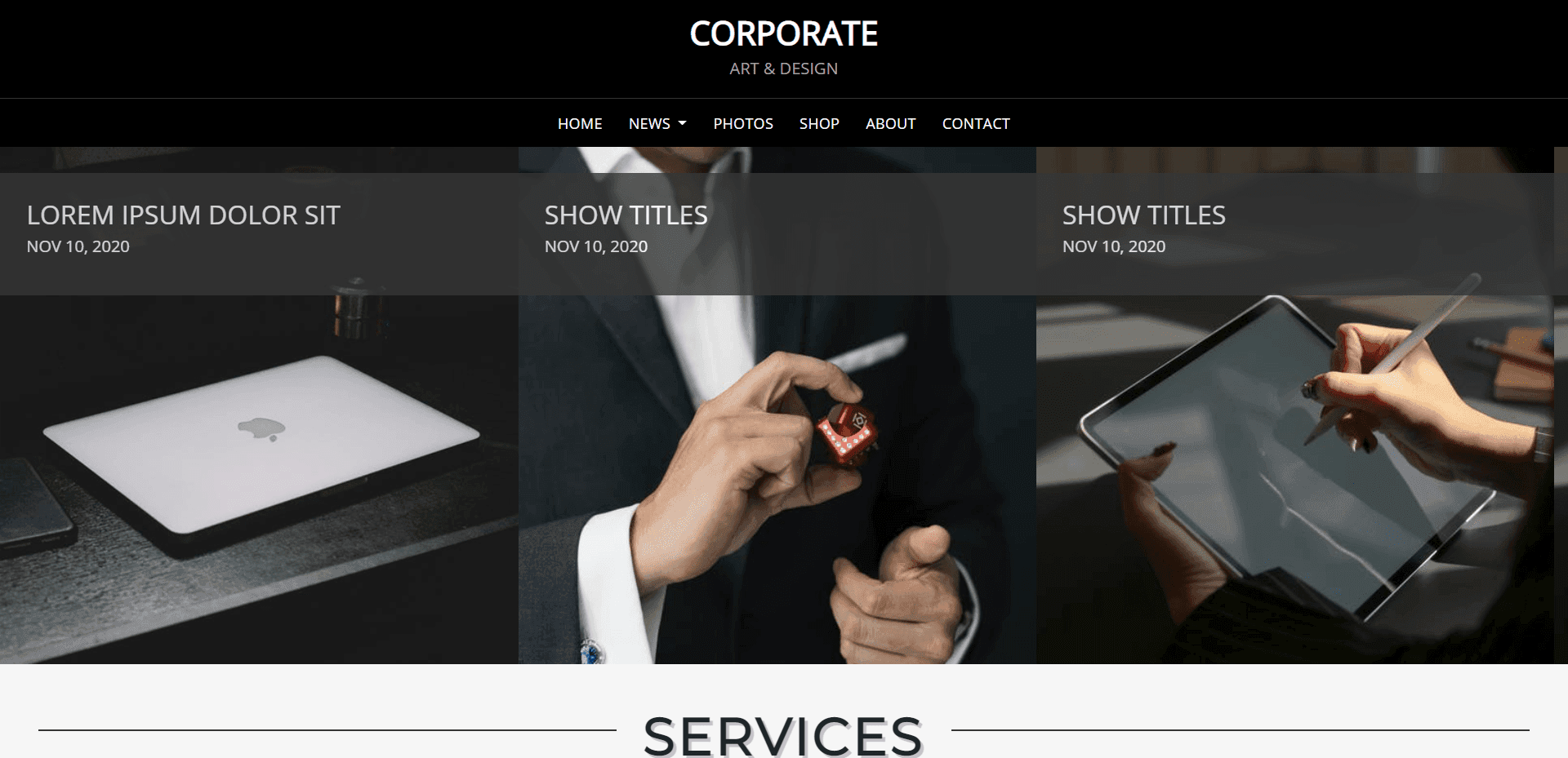 Tikinter Landing Page