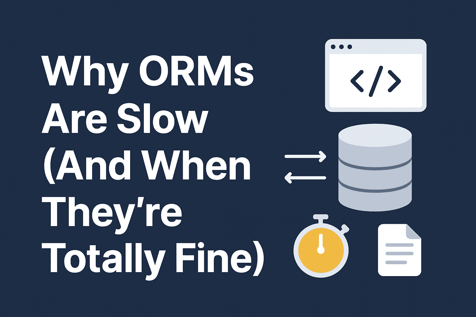 Why ORMs Are Slow (And When They’re Totally Fine)
